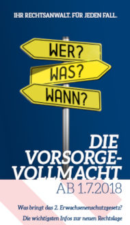 Bröschüre Vorsorgevollmacht